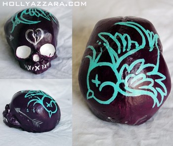 Tattoos - Purple Fetus Skull - 38032